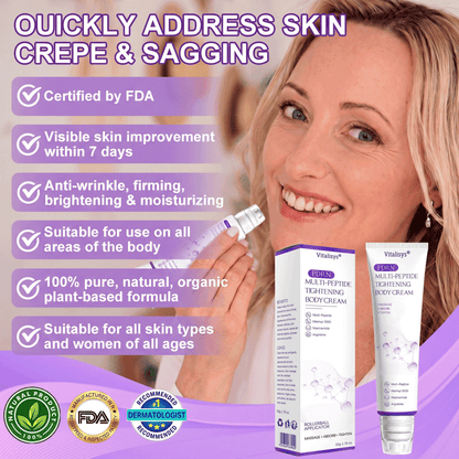 Vitalisys®💧PDRN Multi-Peptide Massaging Body Roller Cream- Anti-aging, Hydrating, Skin Firming & Lifting, Skin Repair, Even Tone, Acne and Dark Spot Treatment, Wart and Mole Removal, and Psoriasis Relief