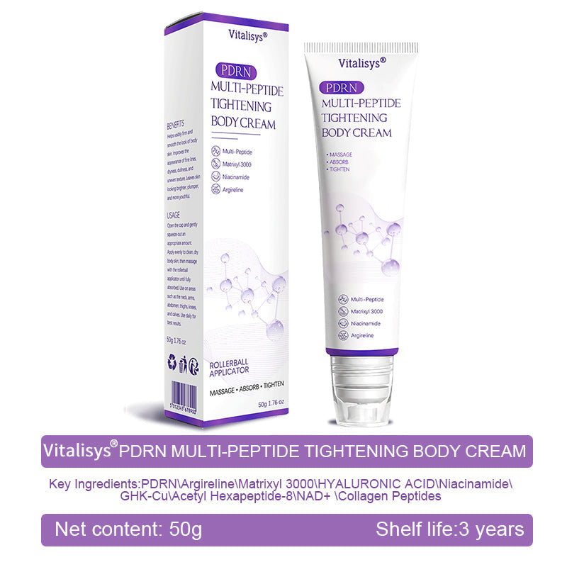 Vitalisys®💧PDRN Multi-Peptide Massaging Body Roller Cream- Anti-aging, Hydrating, Skin Firming & Lifting, Skin Repair, Even Tone, Acne and Dark Spot Treatment, Wart and Mole Removal, and Psoriasis Relief