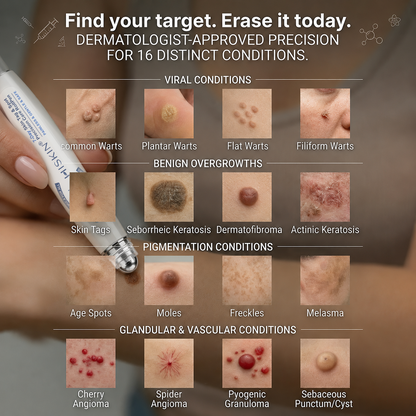 👩‍⚕️𝐇𝐈𝐒𝐊𝐈𝐍®👩‍⚕️ 𝟕-𝐃𝒂𝘆 𝐒𝗸𝐢𝐧 𝐓𝒂𝗴 & 𝐒𝐩𝙤𝐭 𝐄𝐫𝒂𝐬𝙚𝐫 Painless & Scar-Free Advanced Imperfection Removal Rollerball Pen