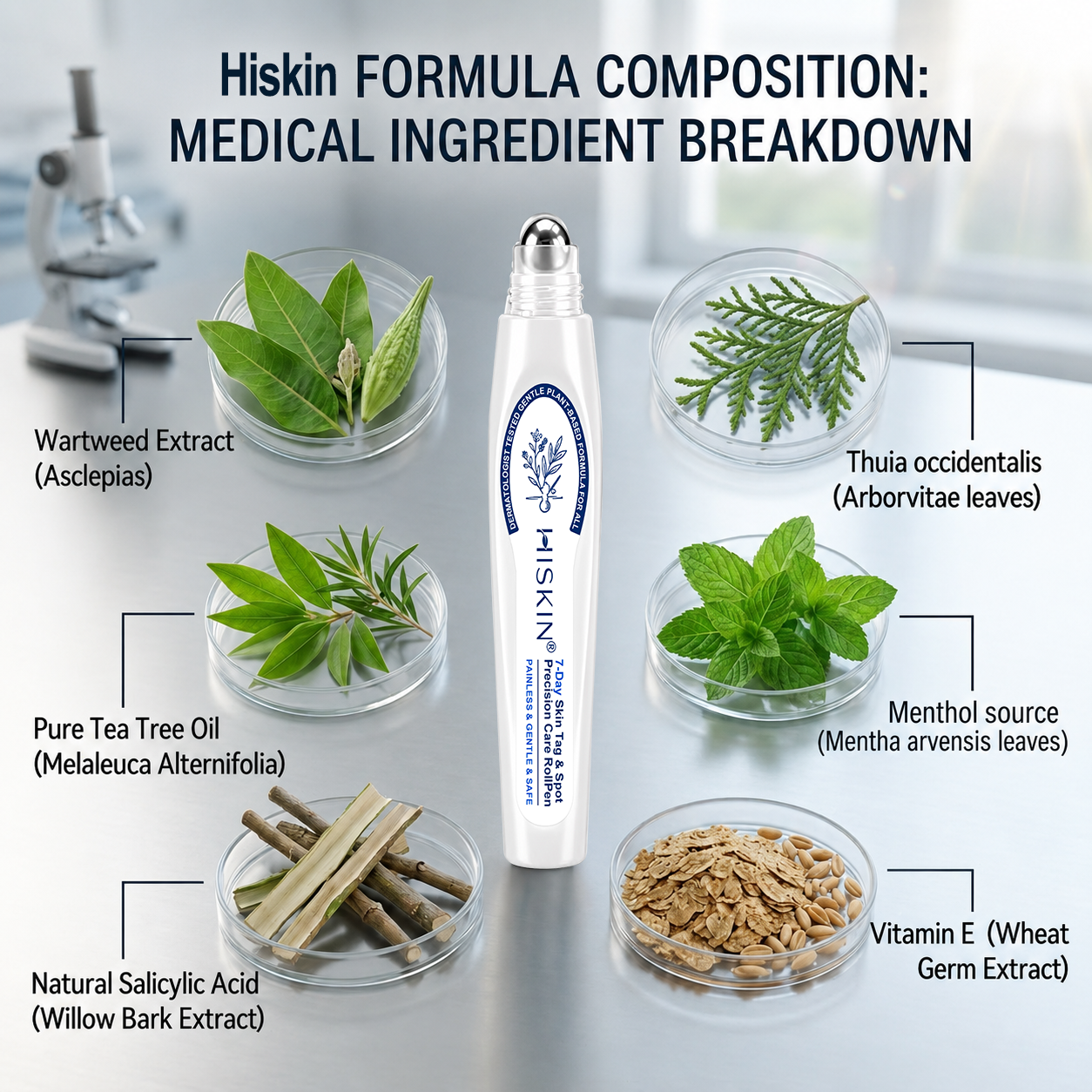 👩‍⚕️𝐇𝐈𝐒𝐊𝐈𝐍®👩‍⚕️ 𝟕-𝐃𝒂𝘆 𝐒𝗸𝐢𝐧 𝐓𝒂𝗴 & 𝐒𝐩𝙤𝐭 𝐄𝐫𝒂𝐬𝙚𝐫 Painless & Scar-Free Advanced Imperfection Removal Rollerball Pen