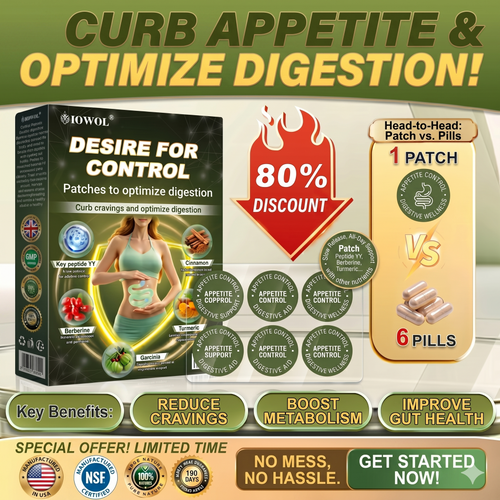 IOWOL® Appetite Control Patches! No pills. No hunger. No struggle. 100% results.