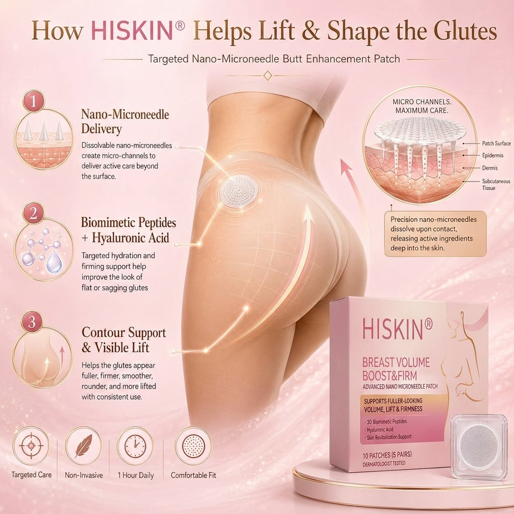 💃𝐇𝐈𝐒𝐊𝐈𝐍® 👩‍⚕️ Targeted Breast Enhancement Advanced Nano Microneedle Patch💃