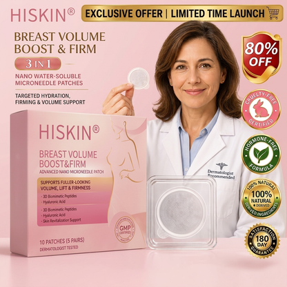 💃𝐇𝐈𝐒𝐊𝐈𝐍® 👩‍⚕️ Targeted Breast Enhancement Advanced Nano Microneedle Patch💃